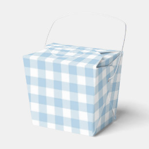 Faye and Lauren Blue Plaid Favor Boxes
