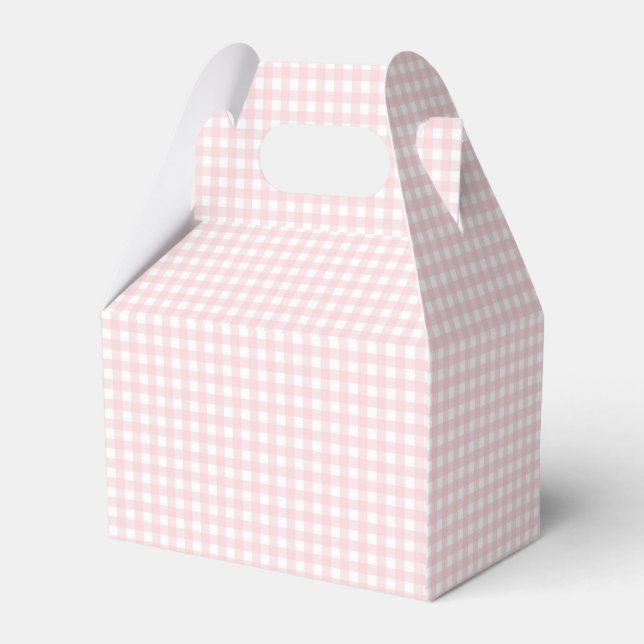 Faye and Lauren Blush Gingham Favor Boxes (Back Side)