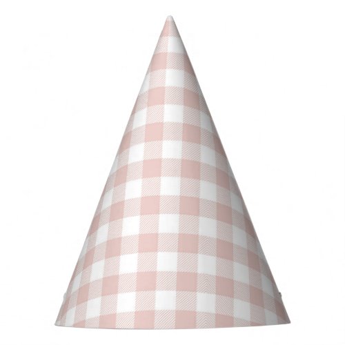 Faye and Lauren Blush Plaid Party Hat