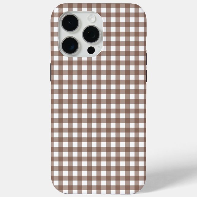 Faye and Lauren Brown Gingham Case-Mate iPhone Case (Back)