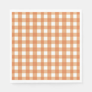 Faye and Lauren Brown Gingham Napkins