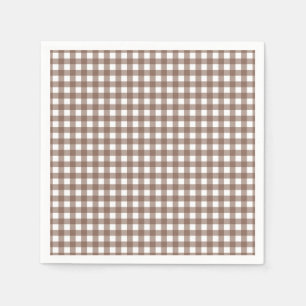 Faye and Lauren Brown Gingham Napkins