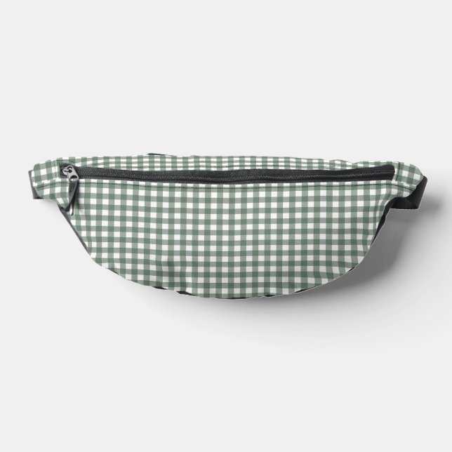 Faye and Lauren Dark Green Gingham Fanny Pack (Lay Down)