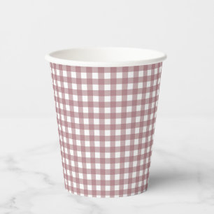 Faye and Lauren Fall Pink Gingham Paper Cups