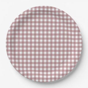 Faye and Lauren Fall Pink Gingham Paper Plates