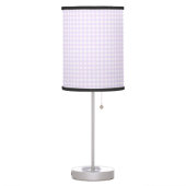 Faye and Lauren Gingham Pastel Purple Table Lamp (Left)