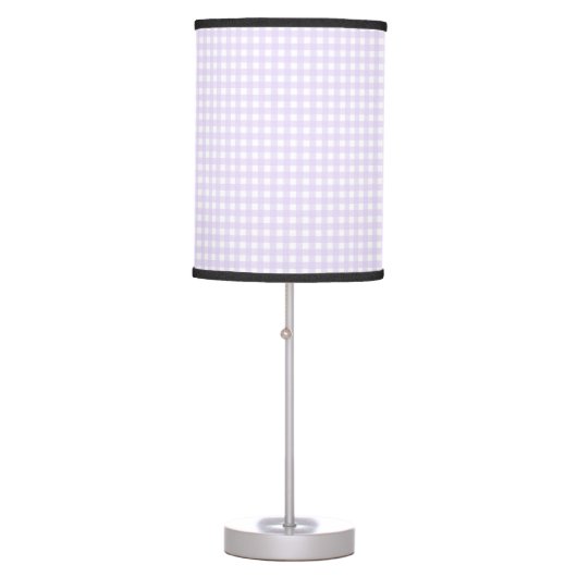 Faye and Lauren Gingham Pastel Purple Table Lamp (Front)