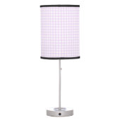 Faye and Lauren Gingham Pink  Table Lamp (Back)