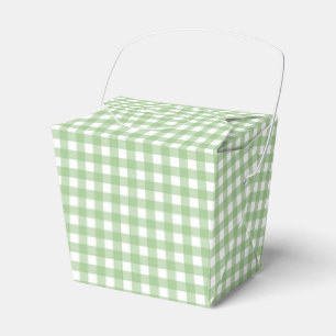 Faye and Lauren Green Classic Plaid Favor Boxes