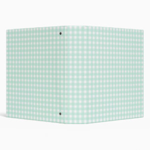 Faye and Lauren Green Gingham 3 Ring Binder