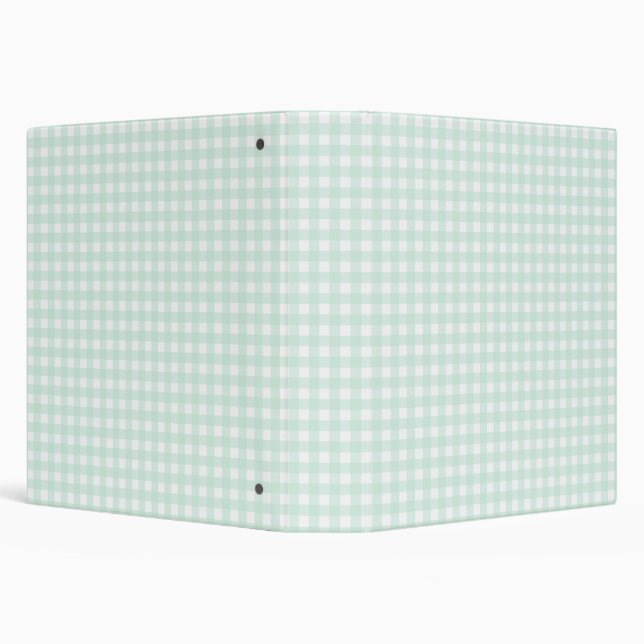 Faye and Lauren Green Gingham 3 Ring Binder (Background)