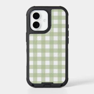 Faye and Lauren Green Gingham Iphone 17 Case