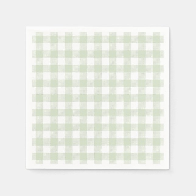 Faye and Lauren Green Plaid Napkins (Front)