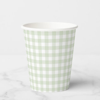 Faye and Lauren Green Plaid Paper Cups