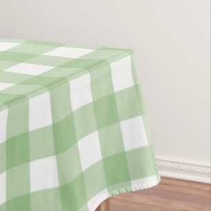 Faye and Lauren Green Plaid Tablecloth