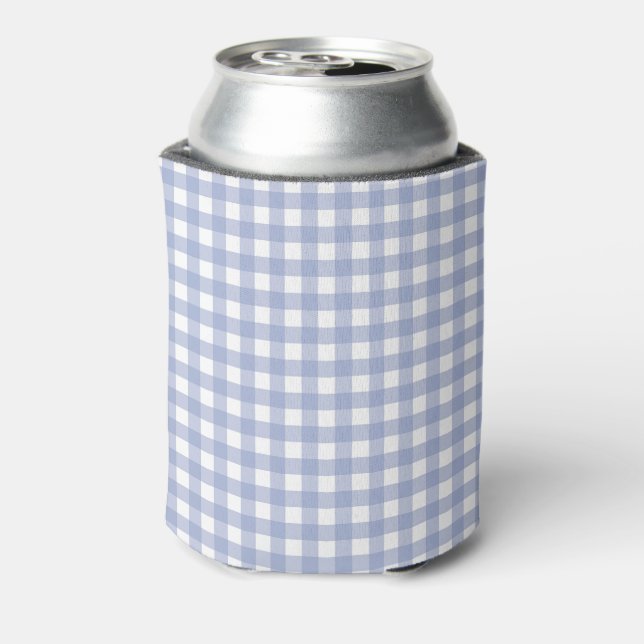 Faye and Lauren Lavender Gingham Can Cooler (Can Back)