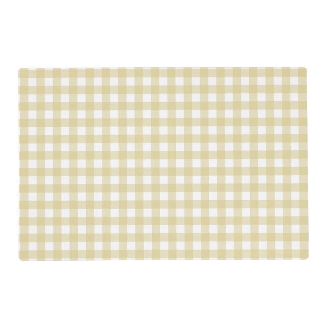Faye and Lauren Lemon Gingham Placemat (Front)