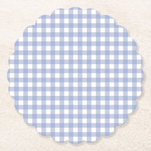 Faye and Lauren Light Blue2 Gingham Paper Coaster