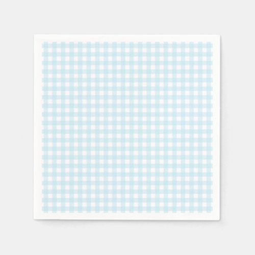 Faye and Lauren Light Blue Gingham Napkins