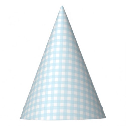 Faye and Lauren Light Blue Gingham Party Hat