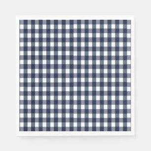 Faye and Lauren Navy Gingham Napkins