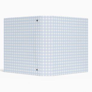 Faye and Lauren Pastel Blue Gingham 3 Ring Binder