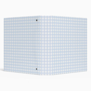 Faye and Lauren Pastel Blue Gingham 3 Ring Binder