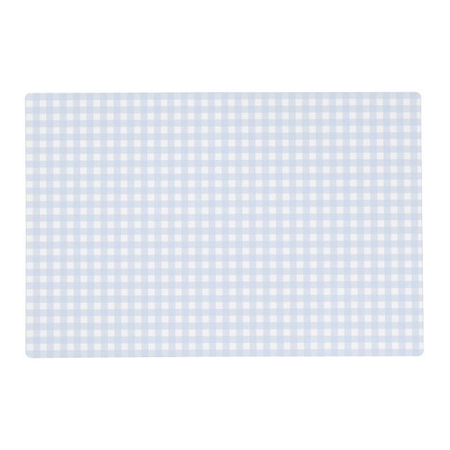 Faye and Lauren Pastel Blue Gingham Placemat (Back)