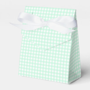Faye and Lauren Pastel Green Gingham Favor Boxes