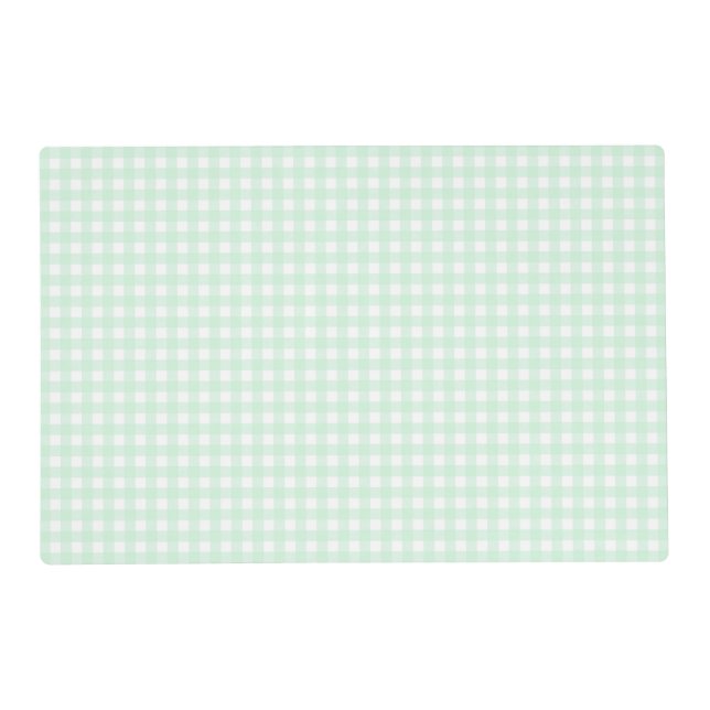 Faye and Lauren Pastel Green Gingham Placemat (Back)