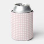 Faye and Lauren Pastel Pink Gingham Can Cooler