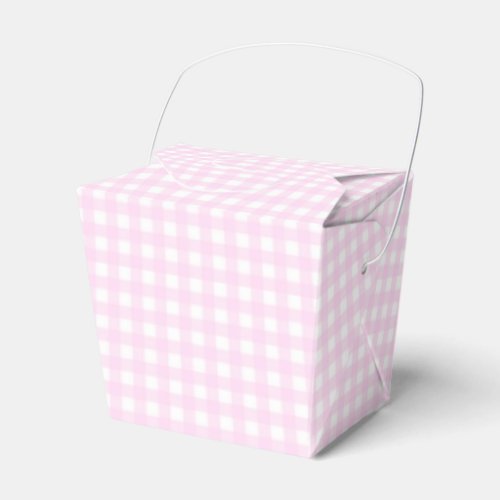 Faye and Lauren Pastel Pink Gingham Favor Boxes