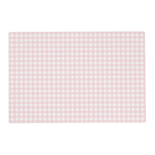 Faye and Lauren Pastel Pink Gingham Placemat