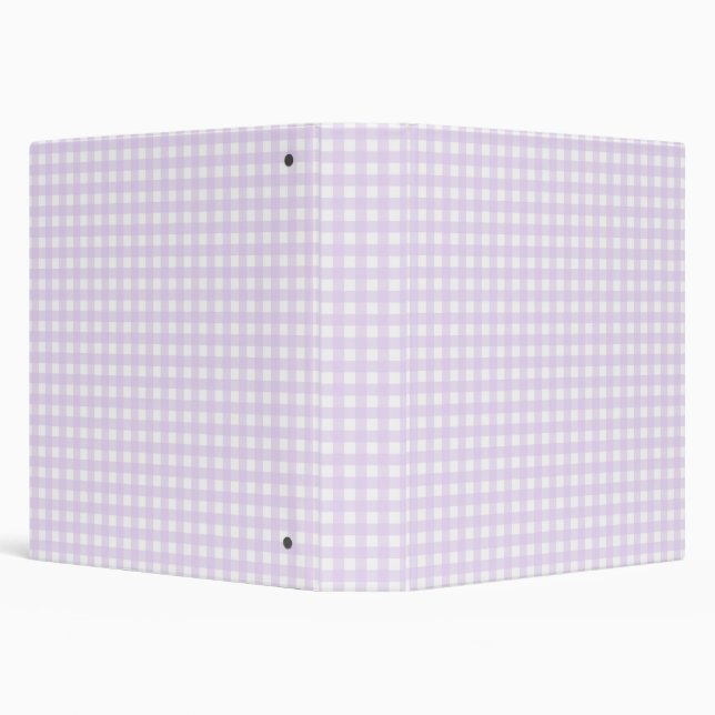 Faye and Lauren Pastel Purple Gingham 3 Ring Binder (Background)