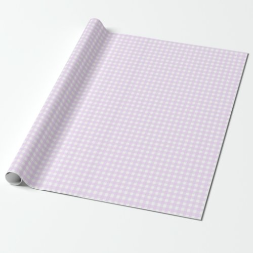 Faye and Lauren Pastel Purple Gingham Wrapping Paper