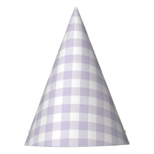 Faye and Lauren Pastel Purple Plaid Party Hat