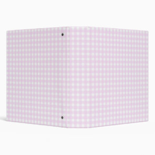 Faye and Lauren Pink Gingham 3 Ring Binder