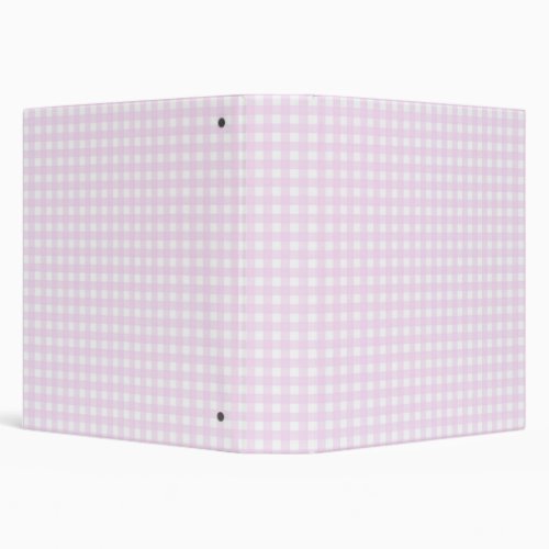 Faye and Lauren Pink Gingham 3 Ring Binder