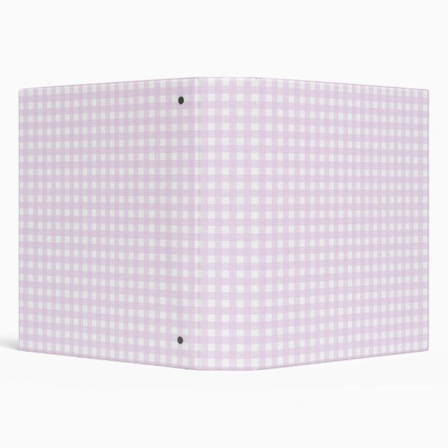 Faye and Lauren Pink Gingham 3 Ring Binder (Background)