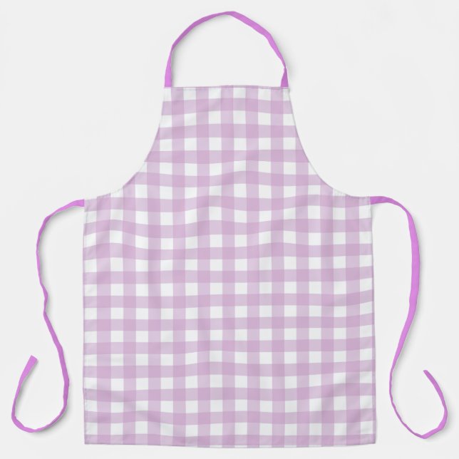 Faye and Lauren Pink Gingham Apron (Front)