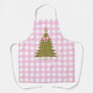 Faye and Lauren Pink Gingham Holiday Apron