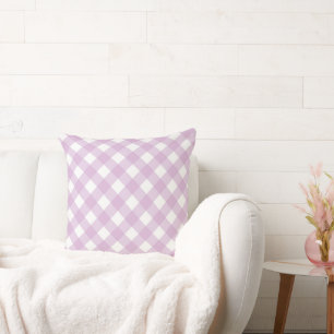 Faye and Lauren Pink Gingham Throw Pillow