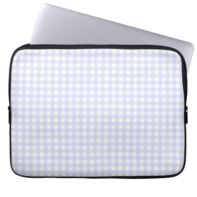 Faye and Lauren Purple Gingham Laptop Sleeve (Front)