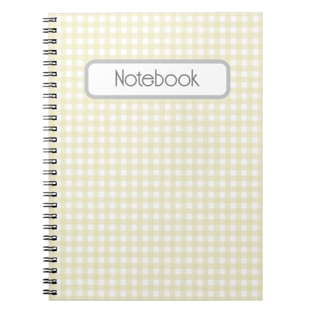 Faye and Lauren Yellow Gingham Notebook (Front)