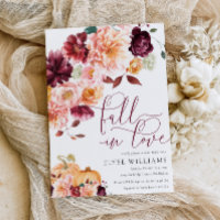 Faye Burgundy Fall In Love Autumn Bridal Shower