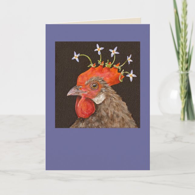 Faye Dawn the hen card (Front)
