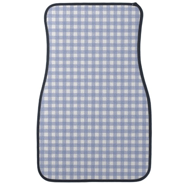 Faye & Lauren Blue Gingham Car Floor Mat (Front)