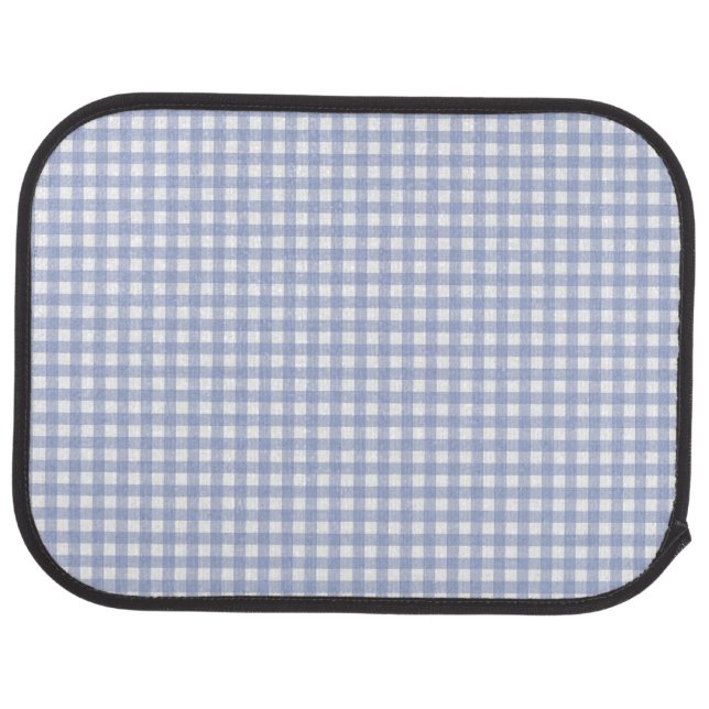 Faye & Lauren Blue Gingham Car Floor Mat (Rear)