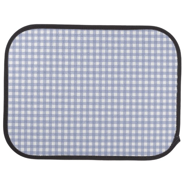 Faye & Lauren Blue Gingham Car Floor Mat (Rear)