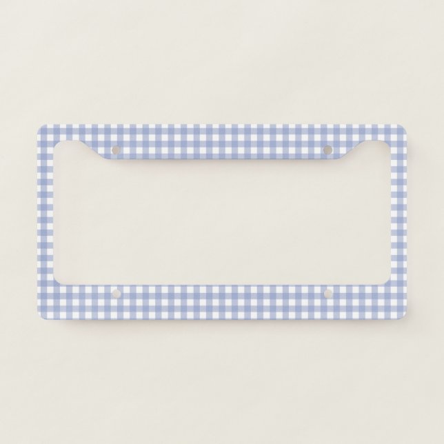 Faye & Lauren Blue Gingham  License Plate Frame (Front)